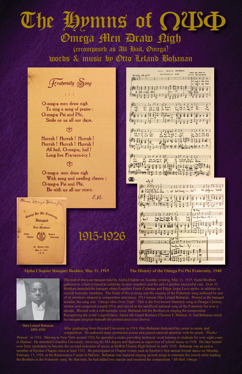 Omega Poems Antiquety, the historic posters of the Omega Psi Phi Fraternity